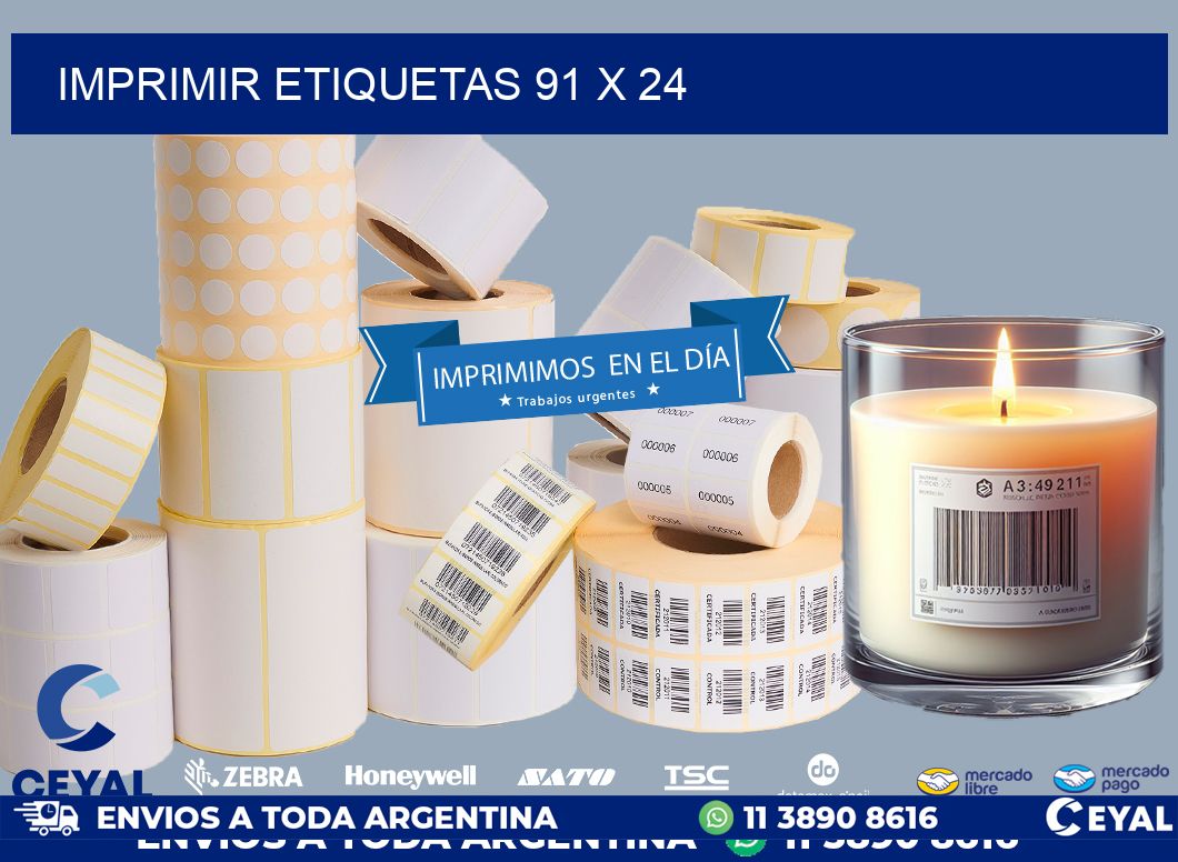 IMPRIMIR ETIQUETAS 91 x 24