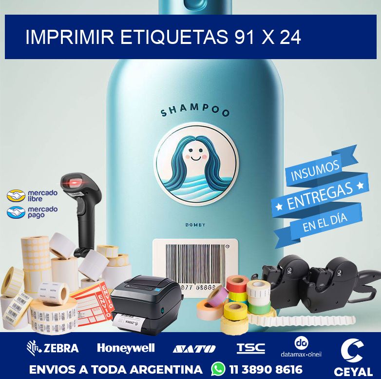 IMPRIMIR ETIQUETAS 91 x 24