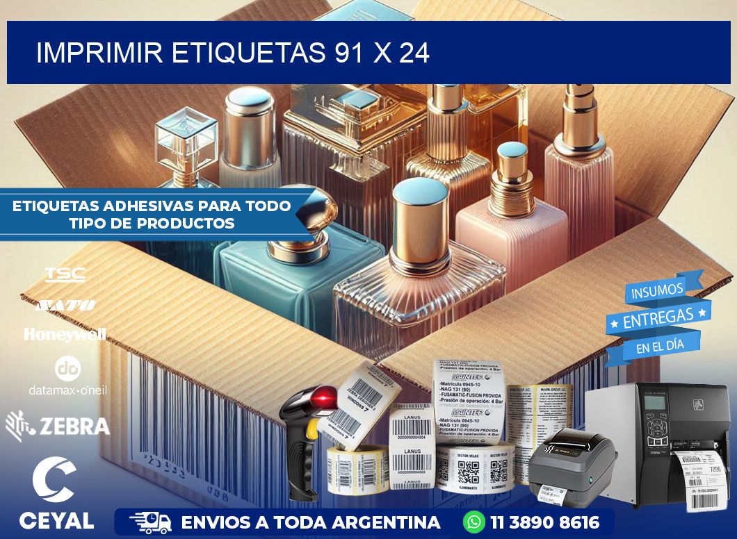 IMPRIMIR ETIQUETAS 91 x 24