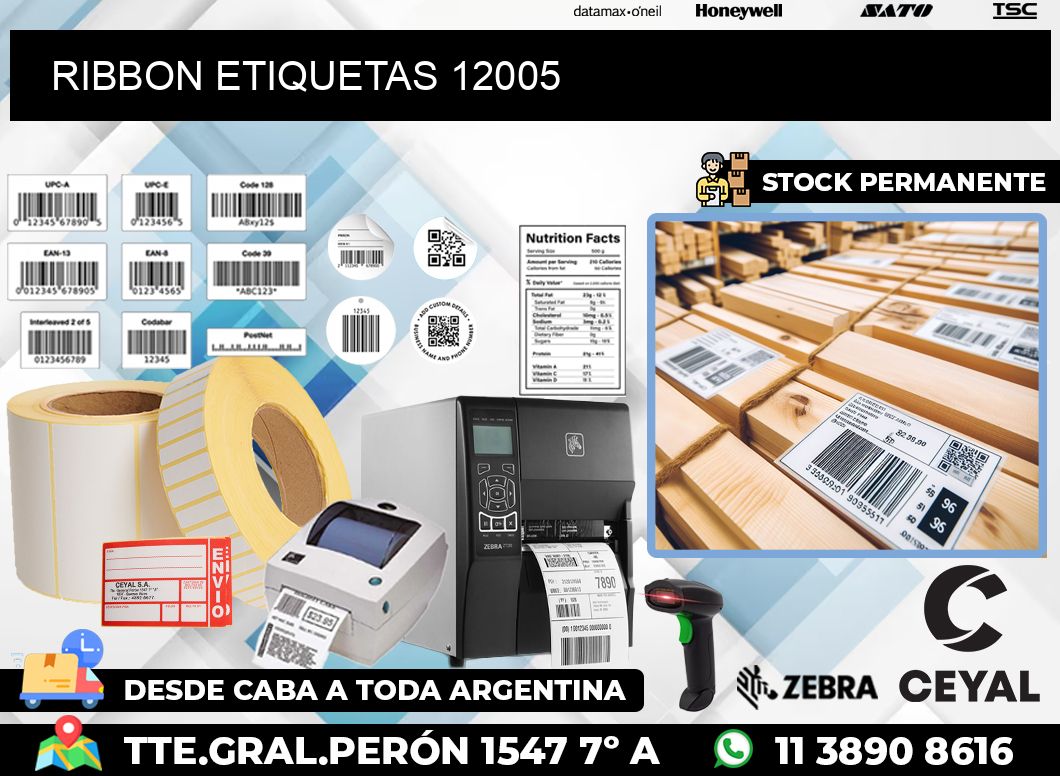 RIBBON ETIQUETAS 12005