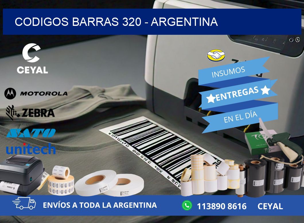 CODIGOS BARRAS 320 - ARGENTINA