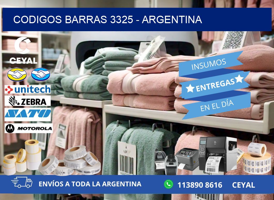 CODIGOS BARRAS 3325 - ARGENTINA