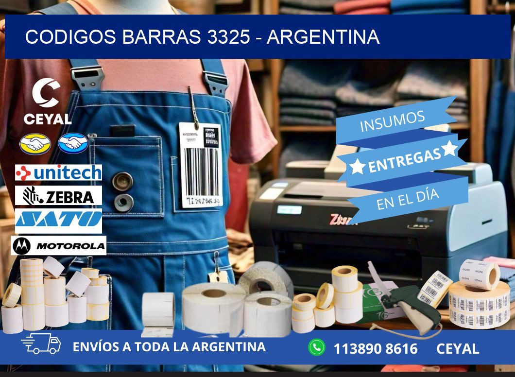 CODIGOS BARRAS 3325 - ARGENTINA