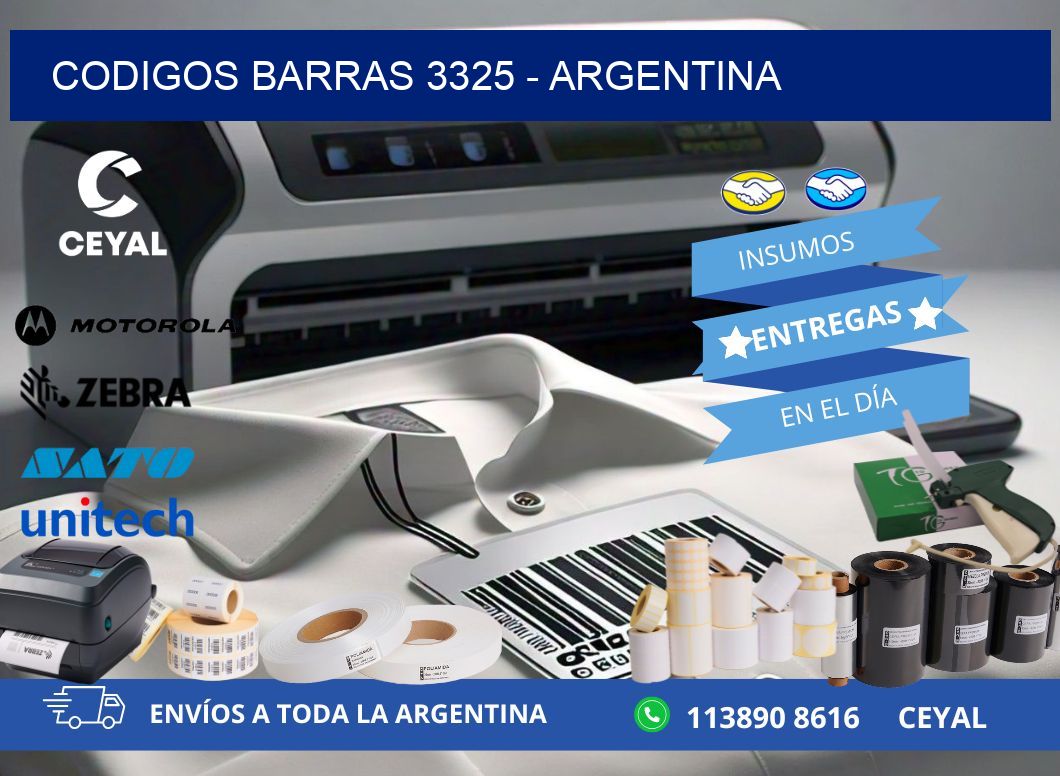 CODIGOS BARRAS 3325 - ARGENTINA