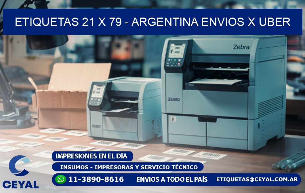 ETIQUETAS 21 x 79 - ARGENTINA ENVIOS X UBER