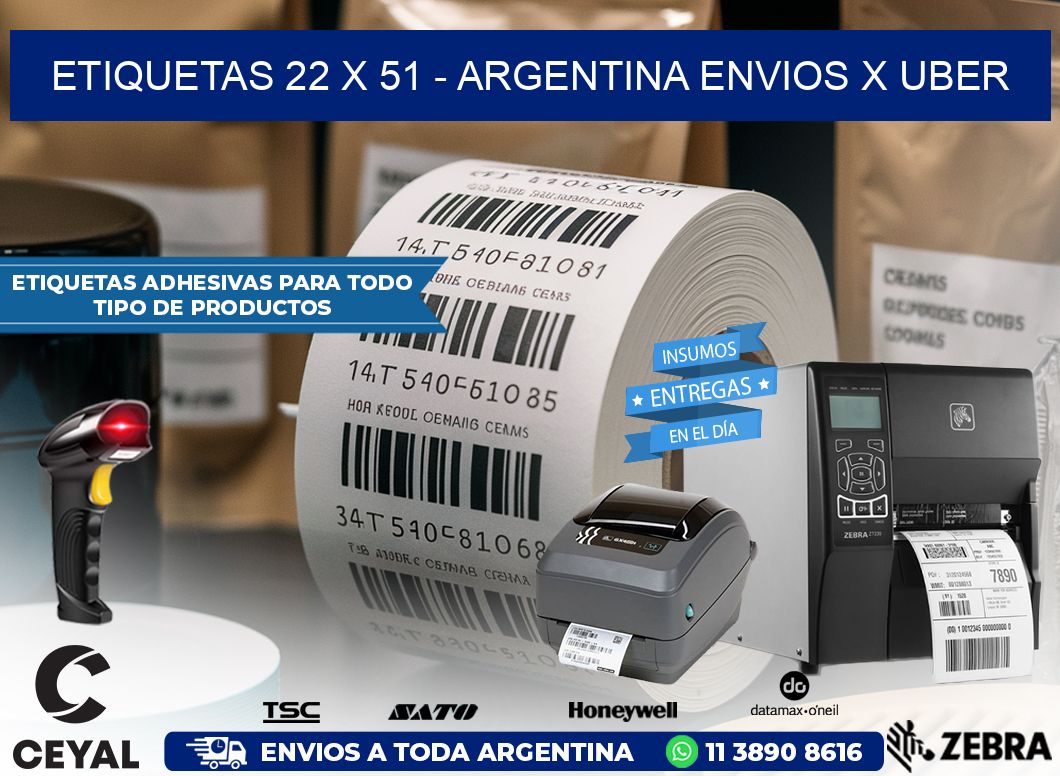 ETIQUETAS 22 x 51 – ARGENTINA ENVIOS X UBER