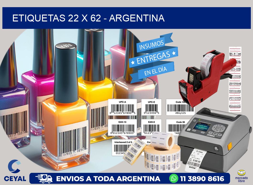 ETIQUETAS 22 x 62 - ARGENTINA