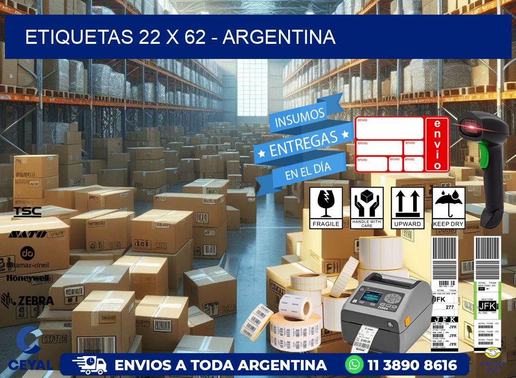 ETIQUETAS 22 x 62 - ARGENTINA