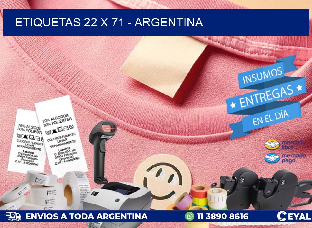 ETIQUETAS 22 x 71 - ARGENTINA