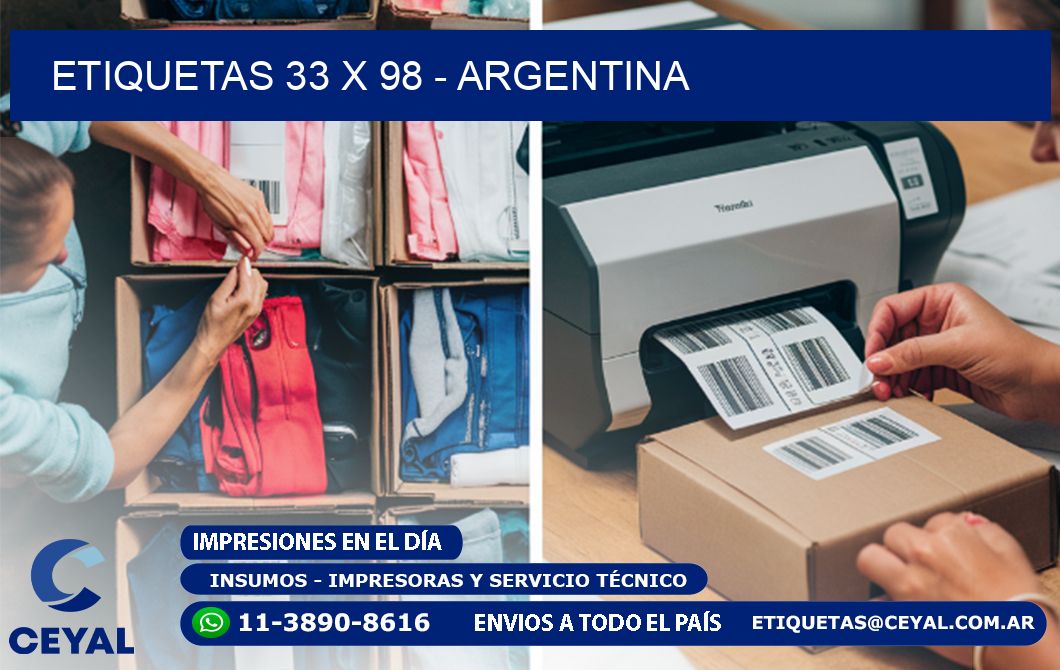 ETIQUETAS 33 x 98 - ARGENTINA