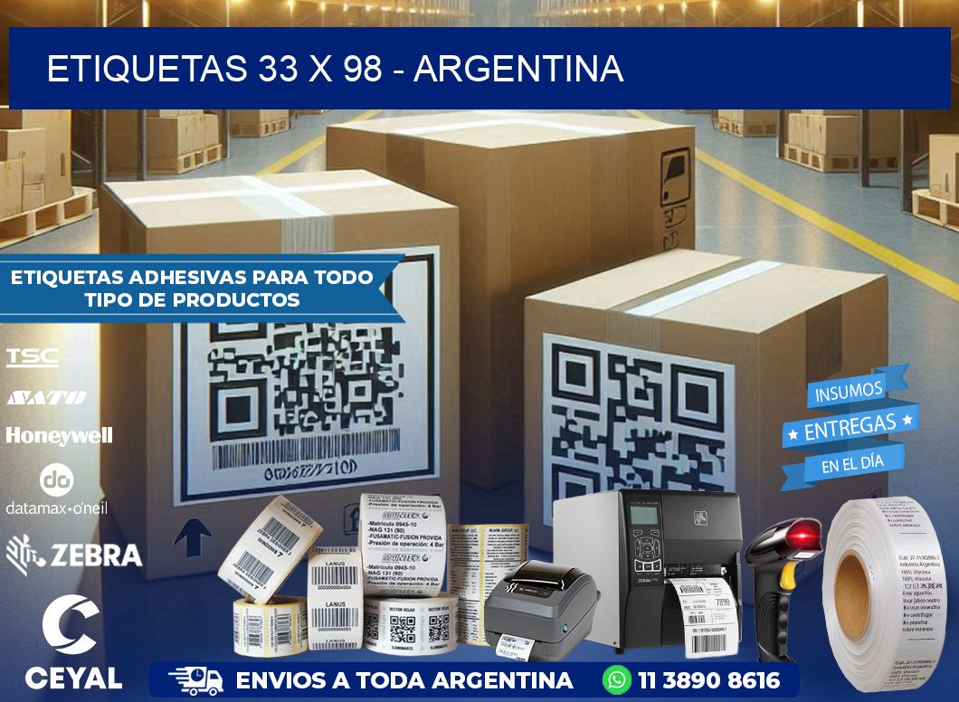 ETIQUETAS 33 x 98 - ARGENTINA