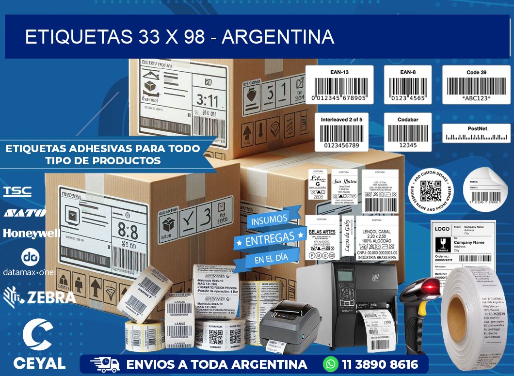 ETIQUETAS 33 x 98 – ARGENTINA