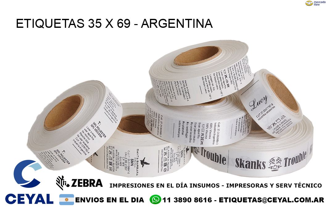 ETIQUETAS 35 x 69 - ARGENTINA