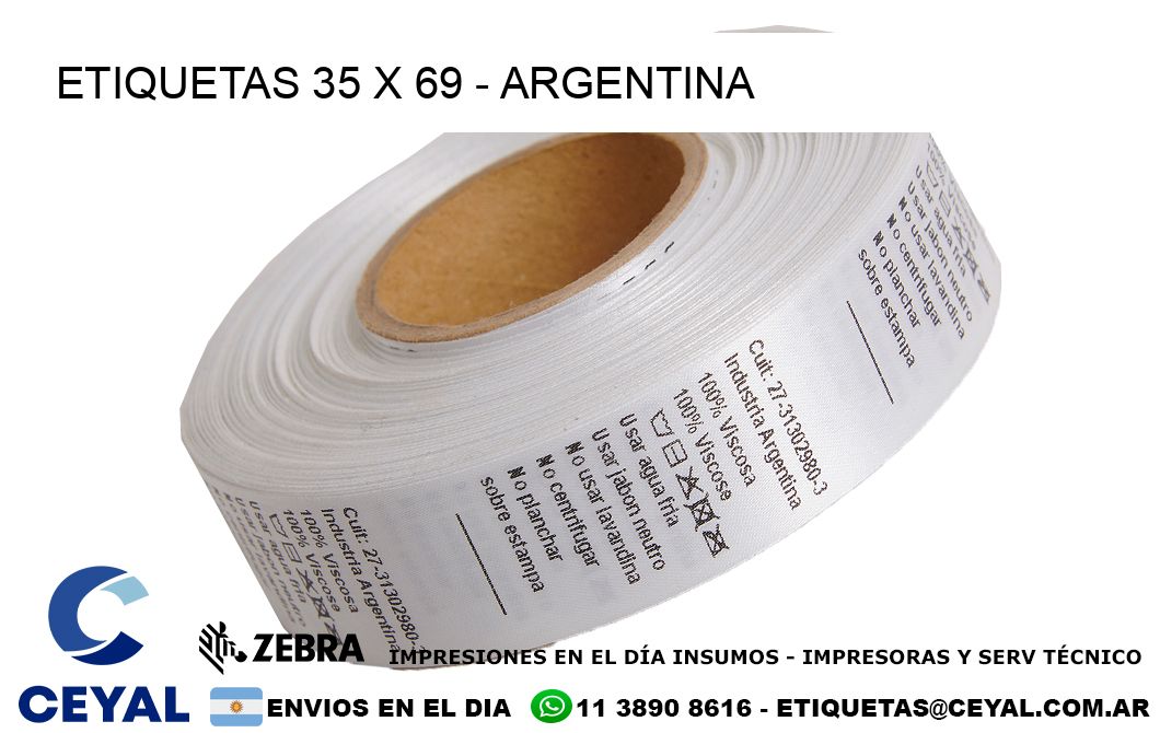 ETIQUETAS 35 x 69 - ARGENTINA