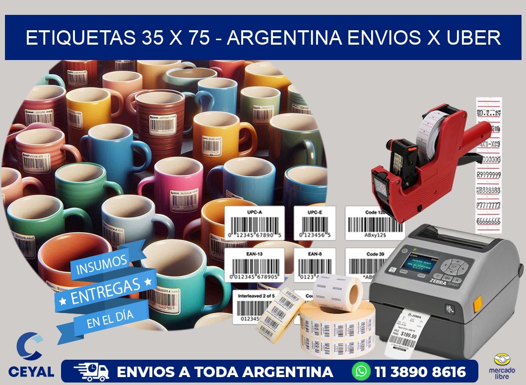 ETIQUETAS 35 x 75 – ARGENTINA ENVIOS X UBER