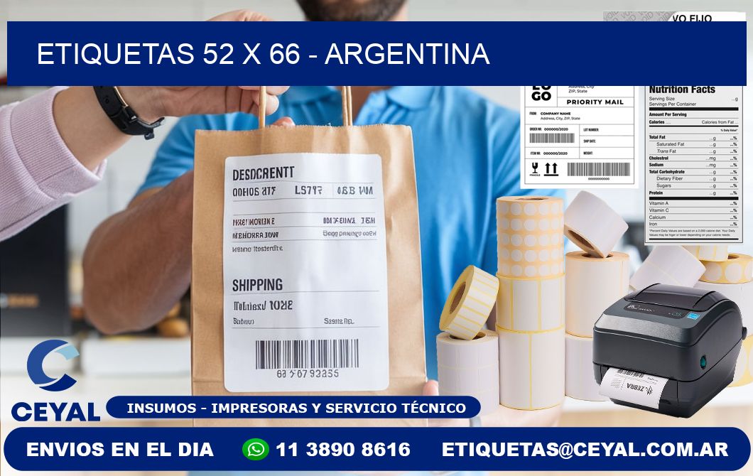 ETIQUETAS 52 x 66 - ARGENTINA