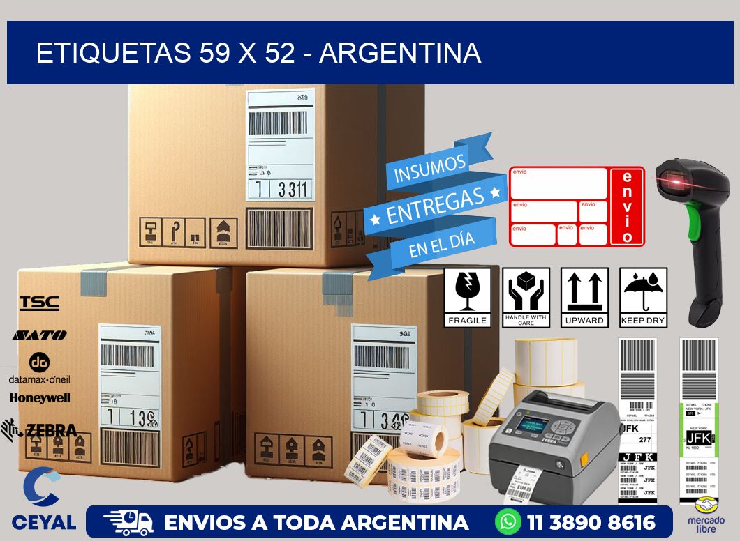 ETIQUETAS 59 x 52 - ARGENTINA