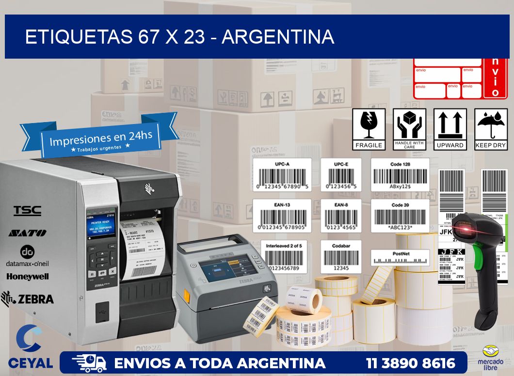 ETIQUETAS 67 x 23 - ARGENTINA