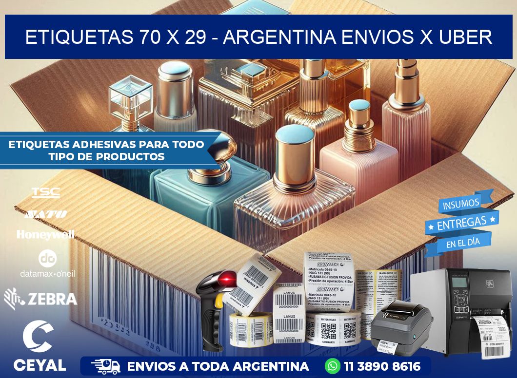 ETIQUETAS 70 x 29 – ARGENTINA ENVIOS X UBER