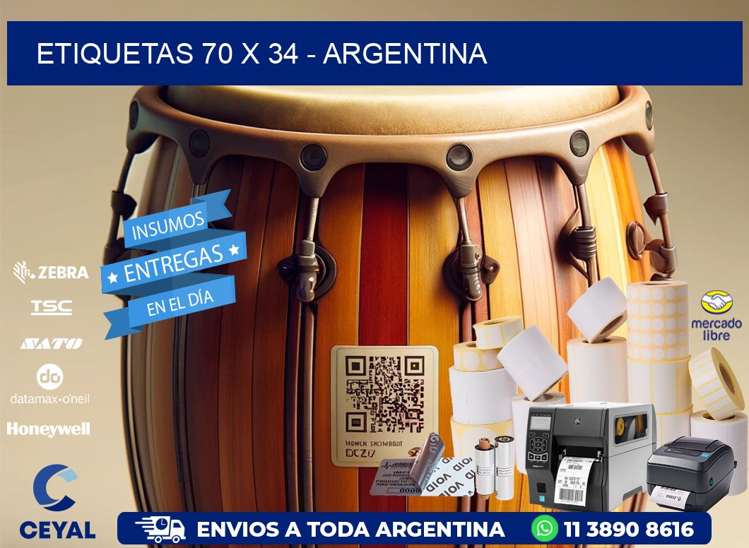 ETIQUETAS 70 x 34 - ARGENTINA