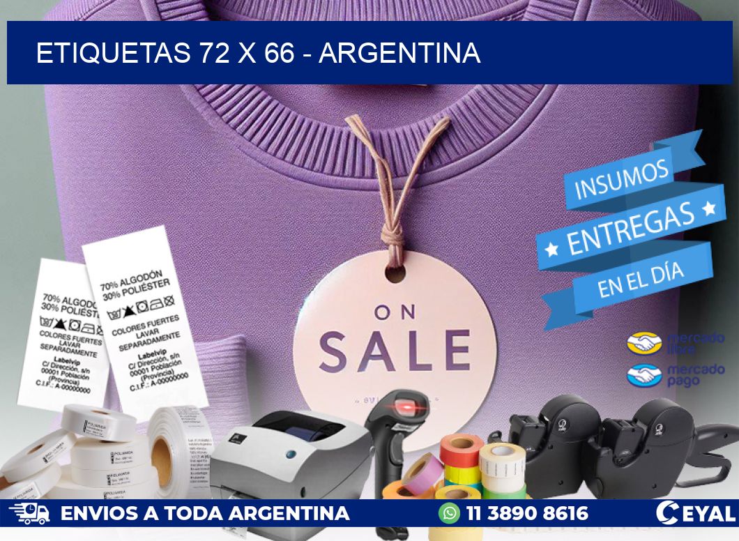 ETIQUETAS 72 x 66 - ARGENTINA