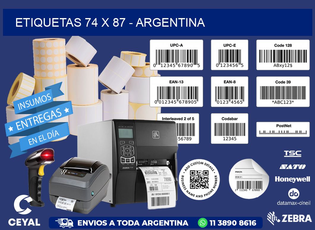 ETIQUETAS 74 x 87 - ARGENTINA