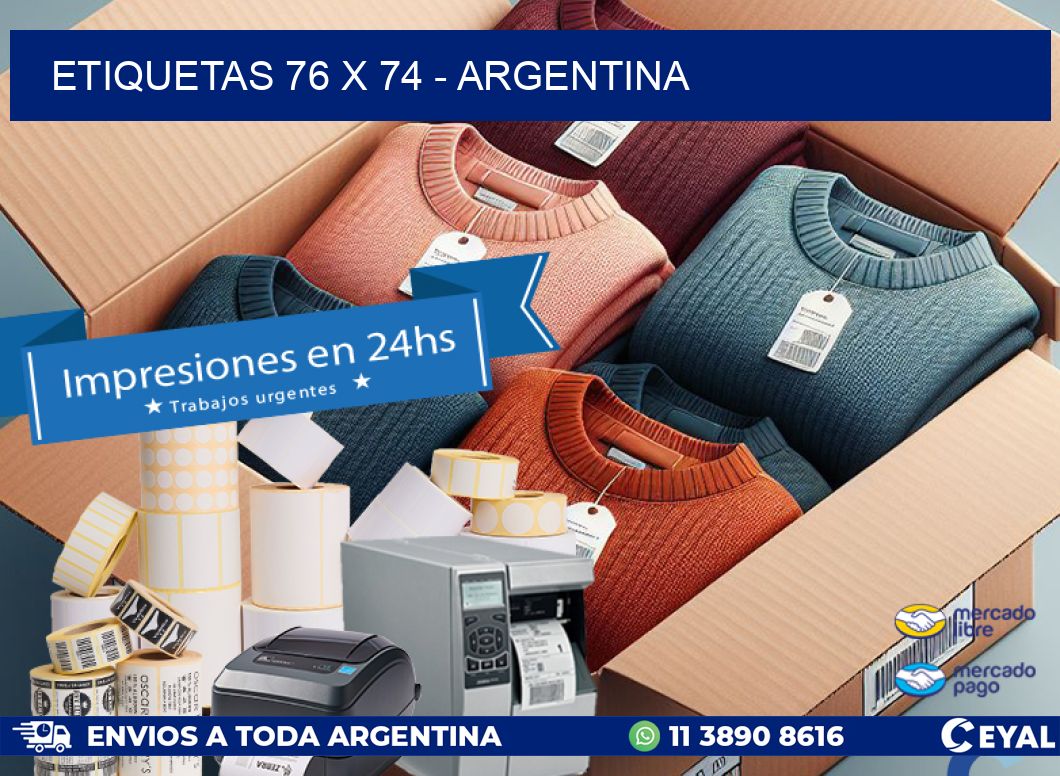 ETIQUETAS 76 x 74 - ARGENTINA