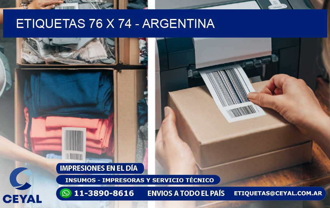 ETIQUETAS 76 x 74 - ARGENTINA