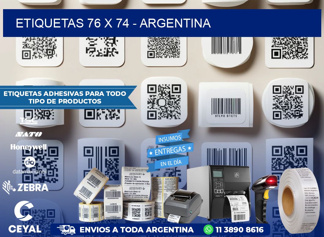 ETIQUETAS 76 x 74 - ARGENTINA