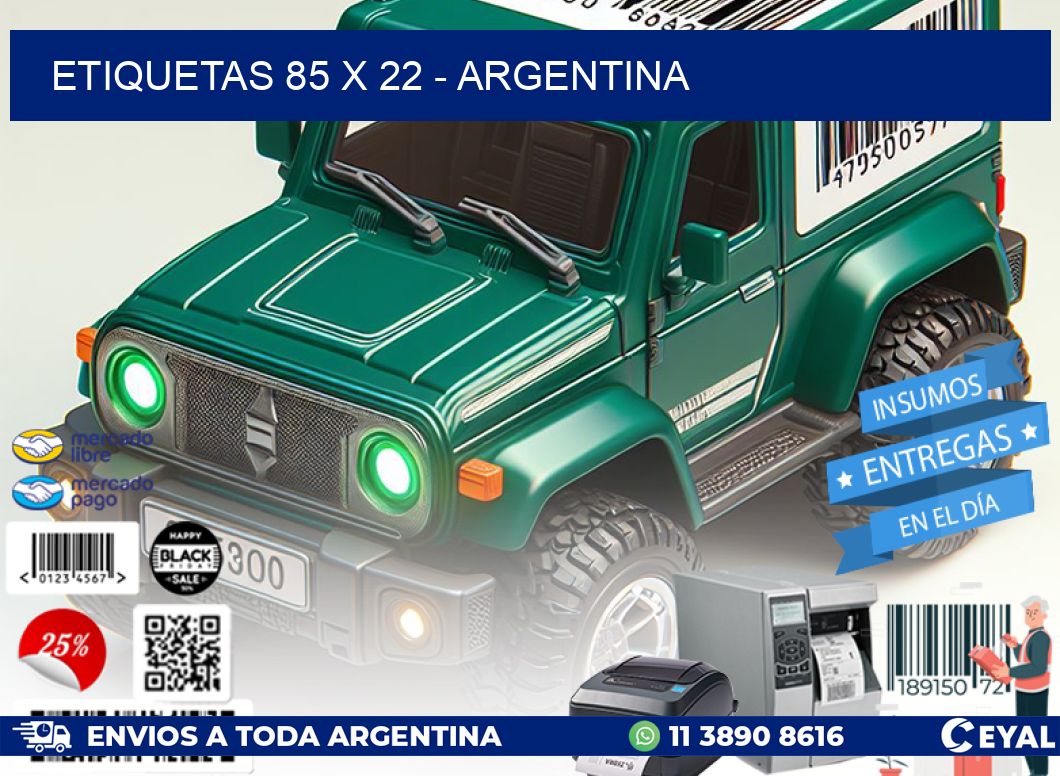 ETIQUETAS 85 x 22 - ARGENTINA