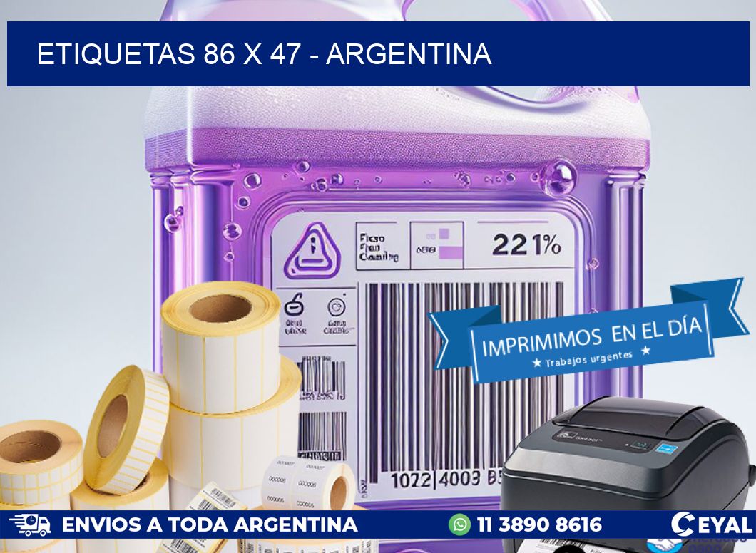 ETIQUETAS 86 x 47 - ARGENTINA