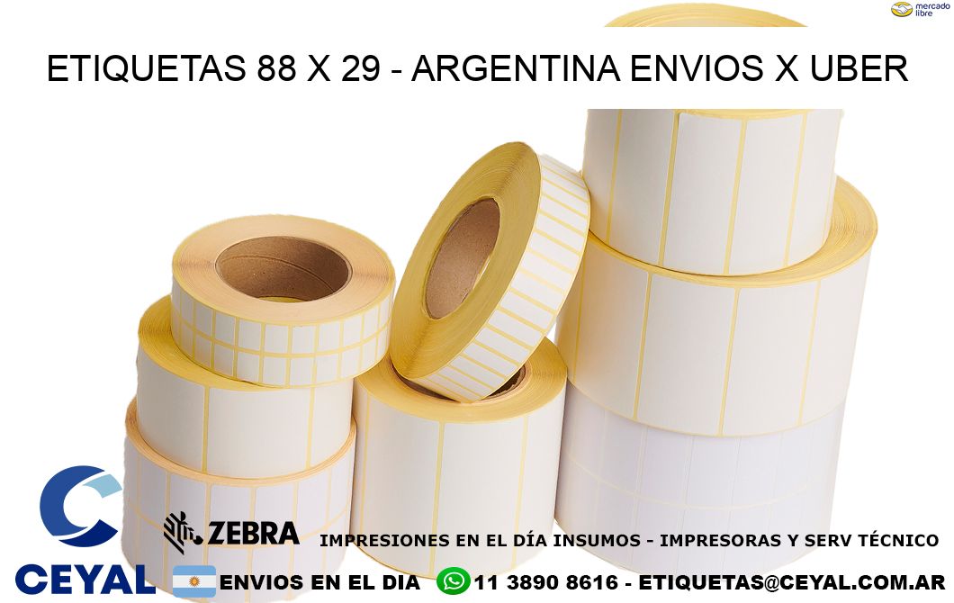 ETIQUETAS 88 x 29 – ARGENTINA ENVIOS X UBER