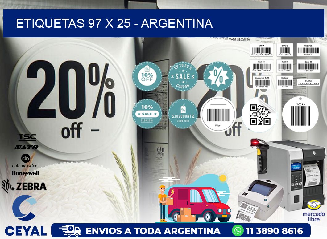 ETIQUETAS 97 x 25 - ARGENTINA