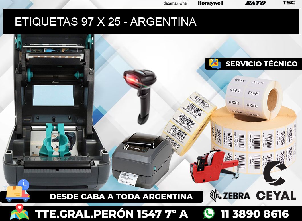 ETIQUETAS 97 x 25 - ARGENTINA