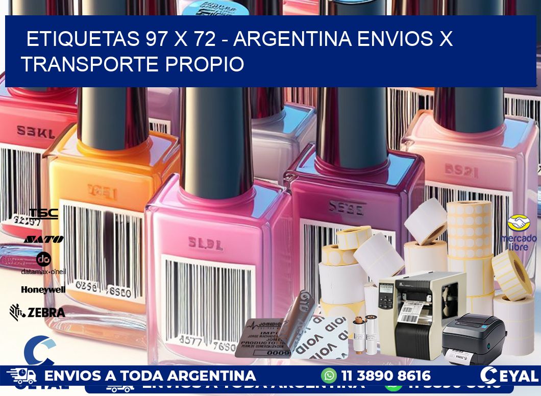 ETIQUETAS 97 x 72 – ARGENTINA ENVIOS X TRANSPORTE PROPIO