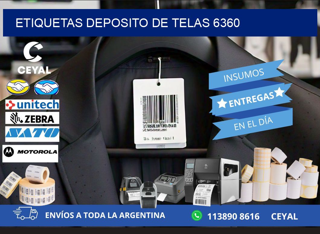 ETIQUETAS DEPOSITO DE TELAS 6360