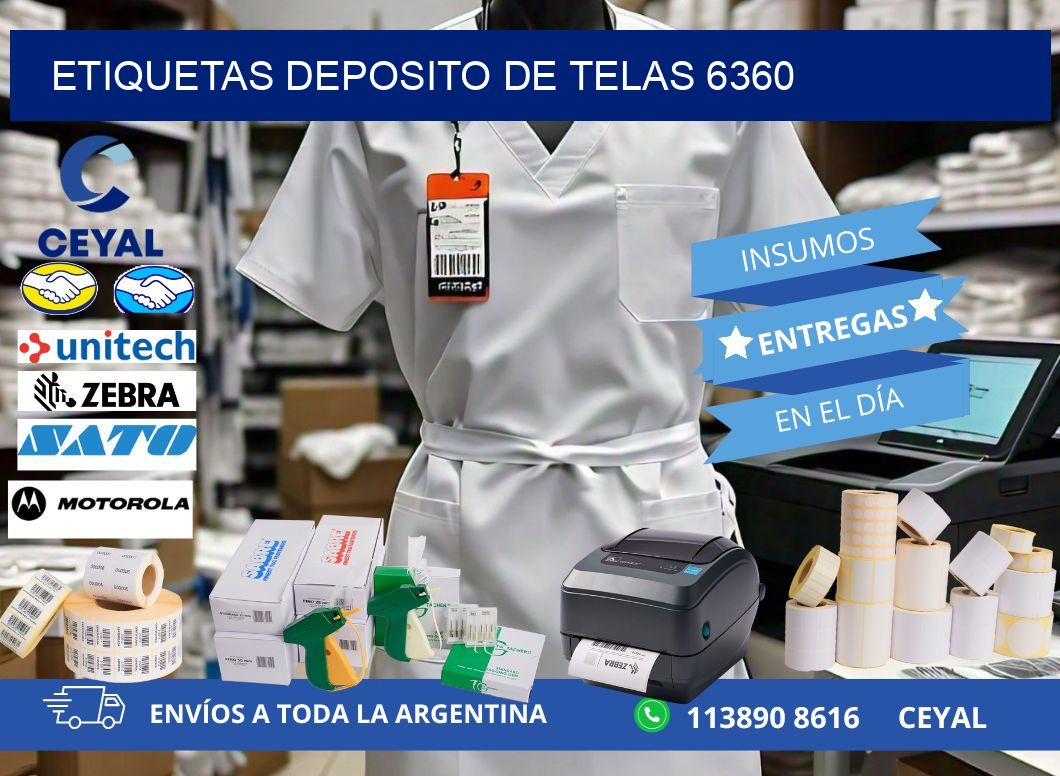 ETIQUETAS DEPOSITO DE TELAS 6360