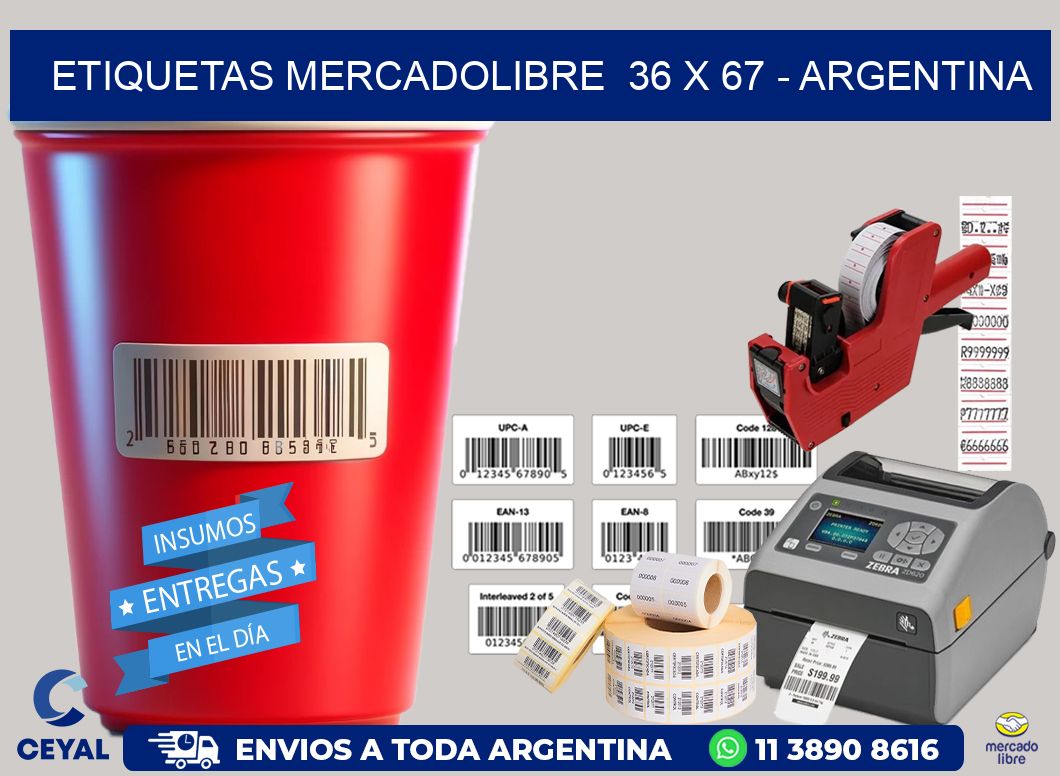 ETIQUETAS MERCADOLIBRE  36 x 67 – ARGENTINA