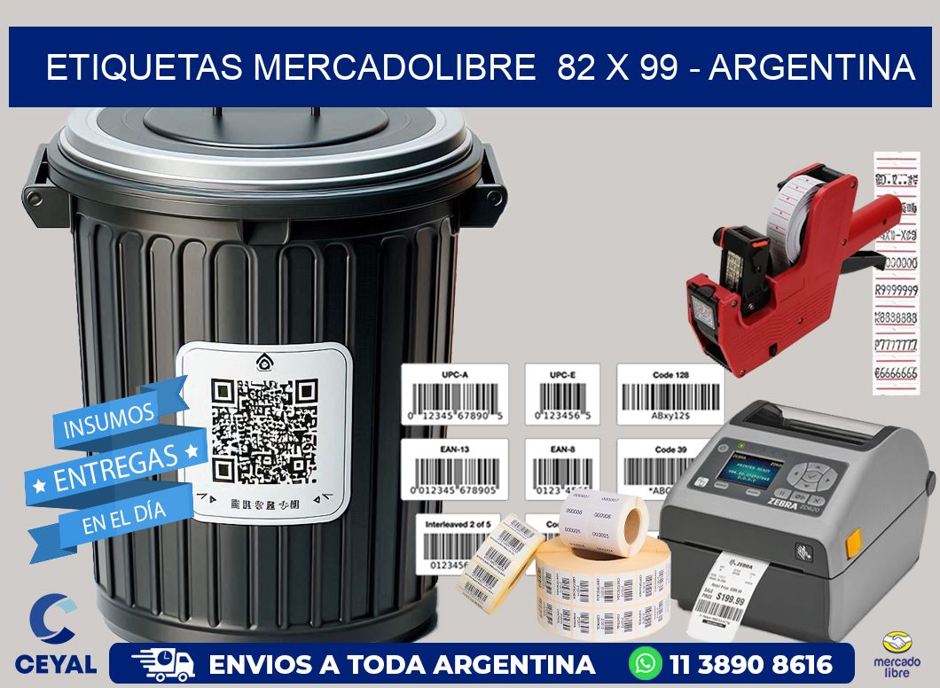 ETIQUETAS MERCADOLIBRE  82 x 99 – ARGENTINA