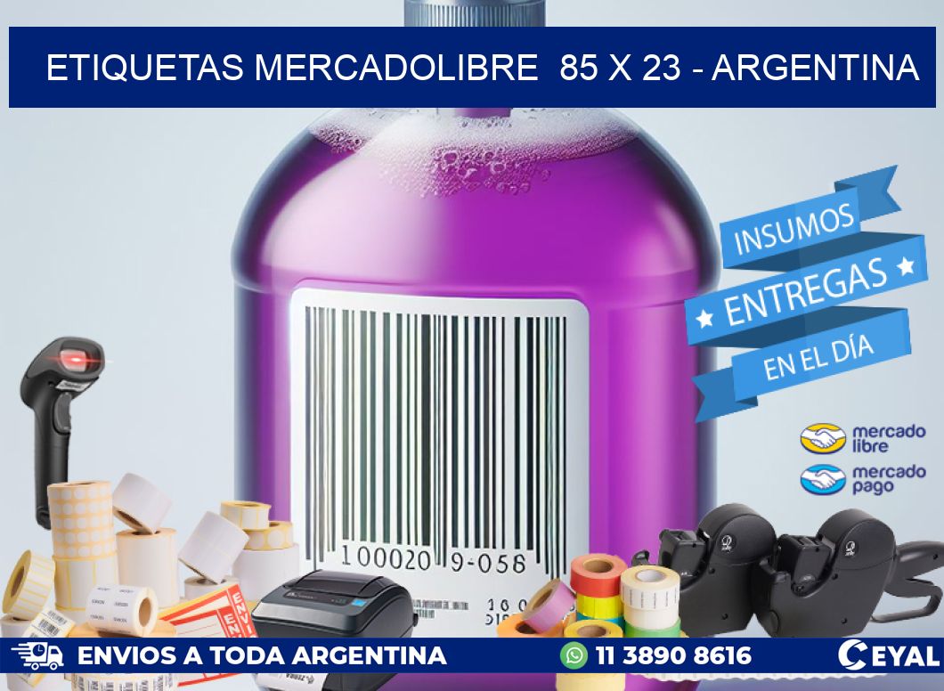 ETIQUETAS MERCADOLIBRE  85 x 23 - ARGENTINA