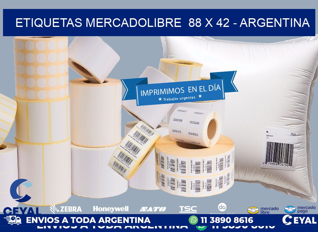 ETIQUETAS MERCADOLIBRE  88 x 42 - ARGENTINA