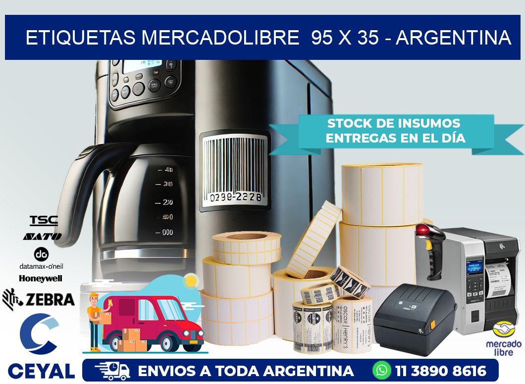 ETIQUETAS MERCADOLIBRE  95 x 35 – ARGENTINA