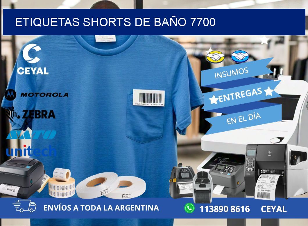 ETIQUETAS SHORTS DE BAÑO 7700