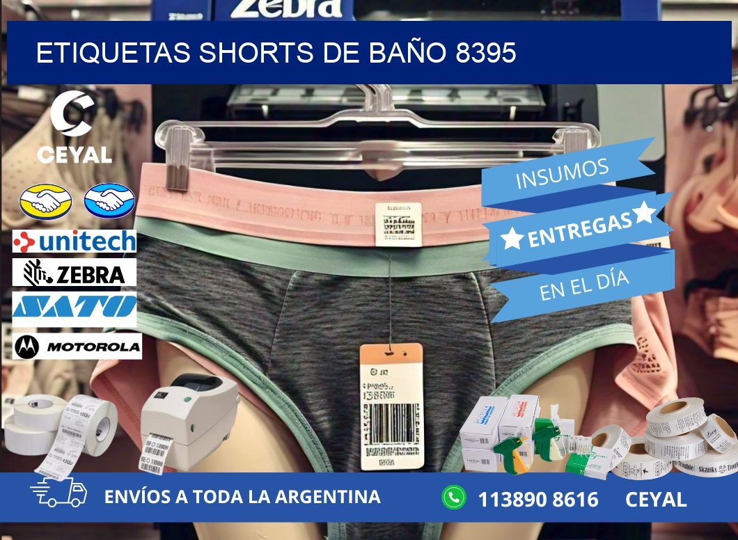 ETIQUETAS SHORTS DE BAÑO 8395