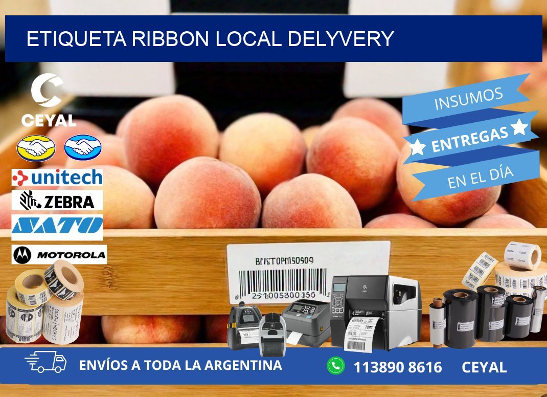 ETIQUETA RIBBON LOCAL DELYVERY